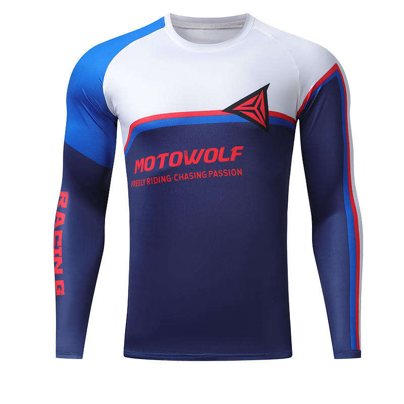 Men's Sun Protection Quick Dry Long Sleeves T-shirt Summer Outdoor Motorcycle T-shirt