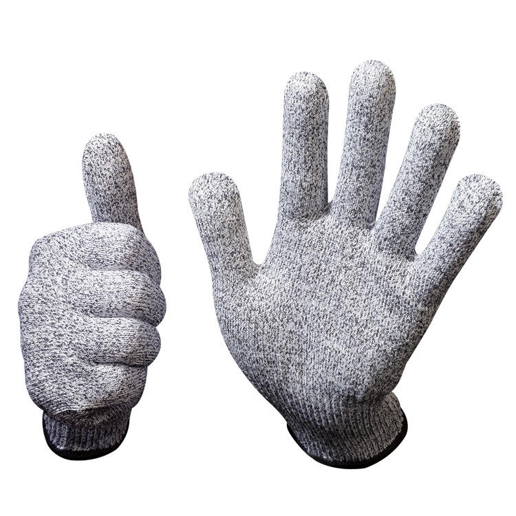 High Quality HPPE Level 5 Anti-Cutting Cut-Resistant Gloves Labor Protection Supplies Kitchen Construction Site Gloves