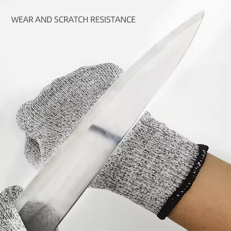 High Quality HPPE Level 5 Anti-Cutting Cut-Resistant Gloves Labor Protection Supplies Kitchen Construction Site Gloves