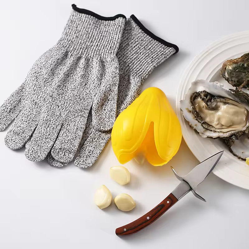 High Quality HPPE Level 5 Anti-Cutting Cut-Resistant Gloves Labor Protection Supplies Kitchen Construction Site Gloves