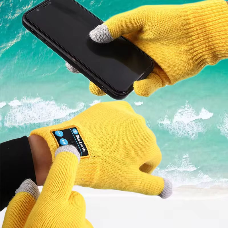 Factory Supply Winter Wireless Bluetooth Gloves Built-In Touch Screen Stereo Speakers Removable Cycling Outdoor Gloves