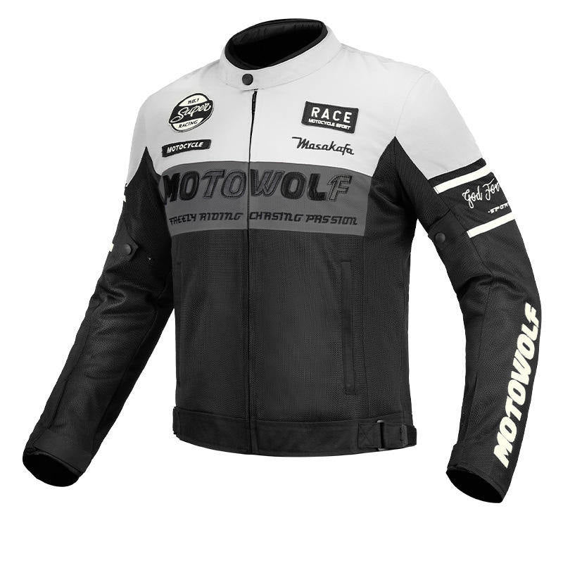 Summer Outdoor Motorcycle Suit With CE Certified Armor Protective Auto Racing Jacket