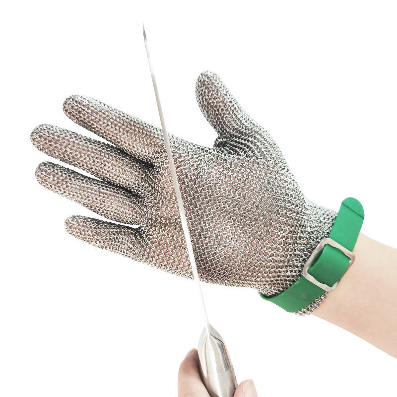 Stainless Steel Mesh Cut Resistant Gloves Food Grade Cutting Protection Gloves for Outdoor Casual