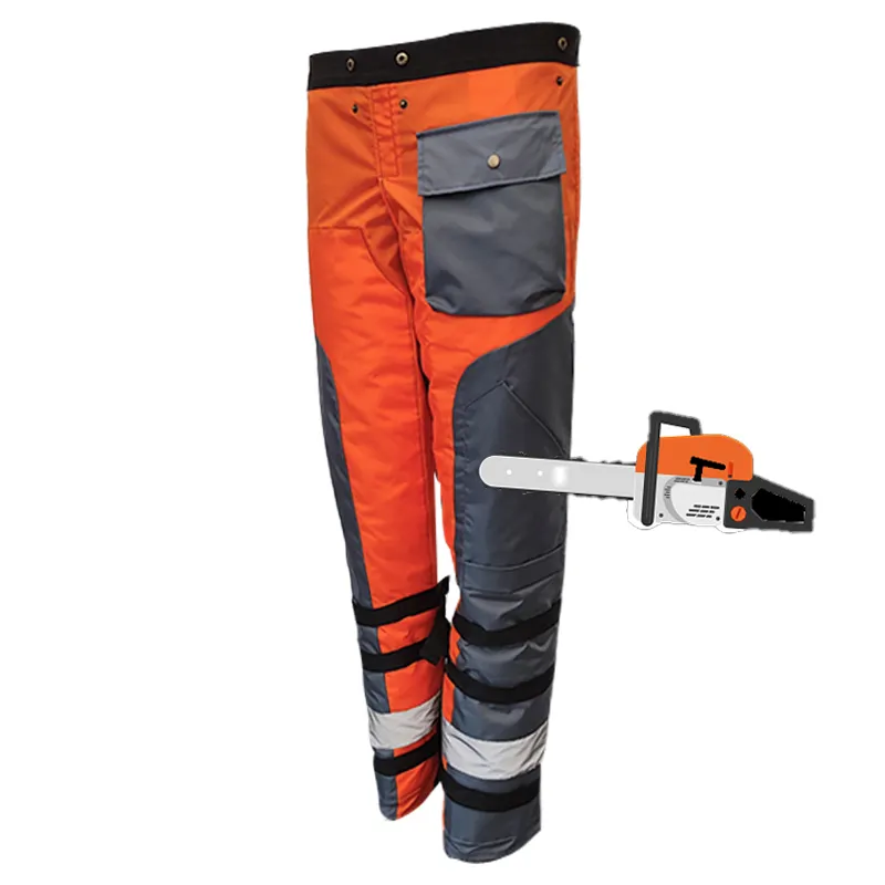 Adjustable PE Chainsaw Apron Pants Anti-Cut Chaps for Forest Loggers OSHAASTM Compliant Safety Protection