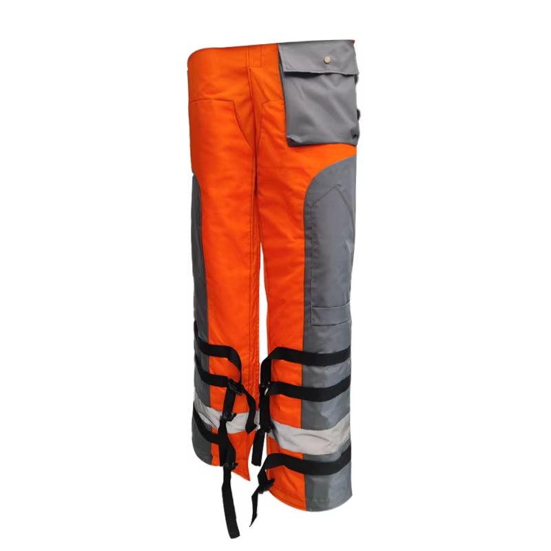 Adjustable PE Chainsaw Apron Pants Anti-Cut Chaps for Forest Loggers OSHAASTM Compliant Safety Protection