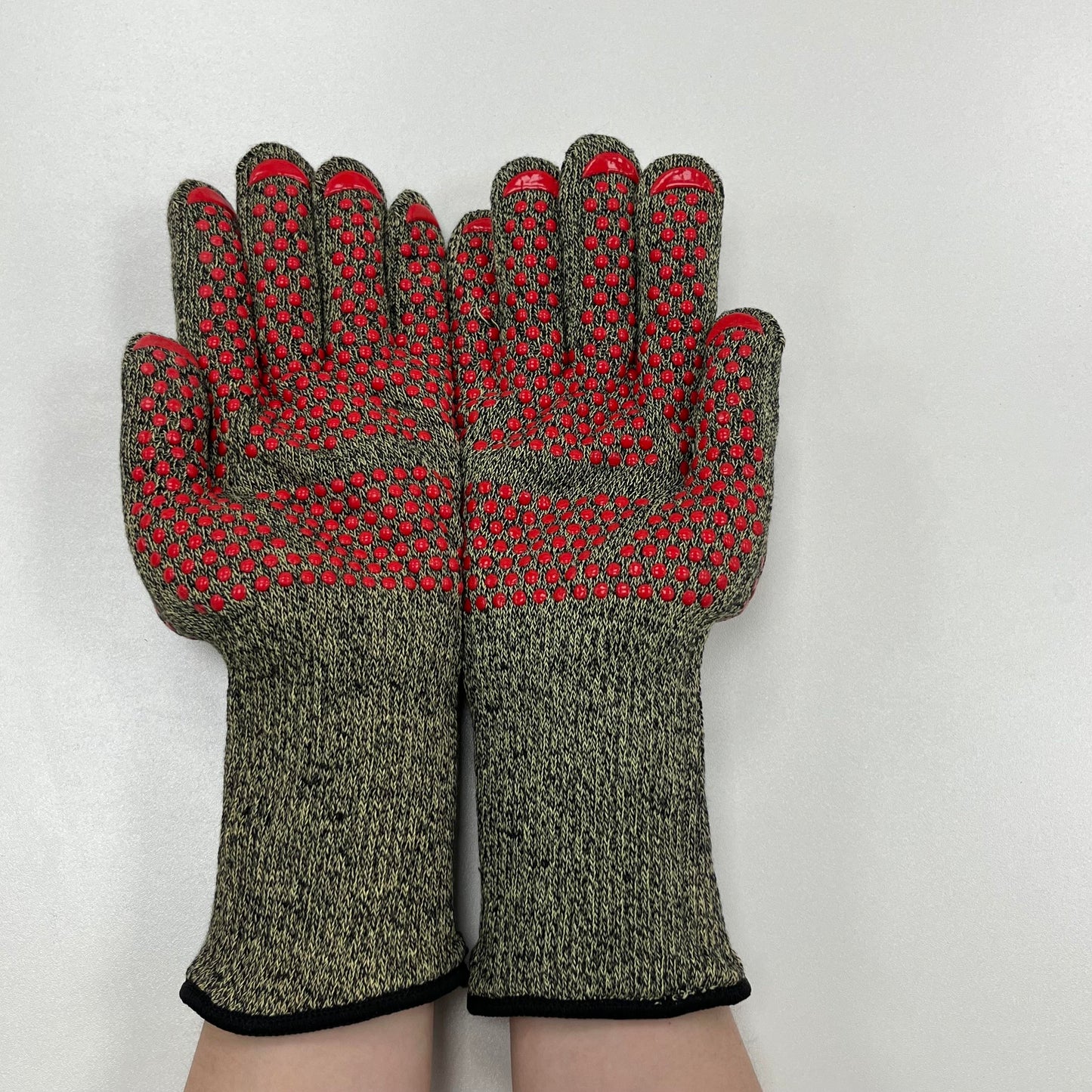 Extreme Anti-Heat 500 Degree Aramid Fiber BBQ Silicone Gloves Heat Resistant Cooling Safety Gloves for Daily Outdoor & Party Use