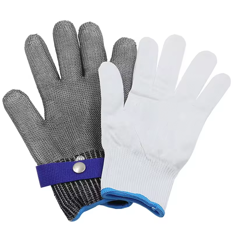 Level 5 Cut Resistant Stainless Steel Working Gloves Metal Mesh Anti Cutting Butcher Kitchen Gloves